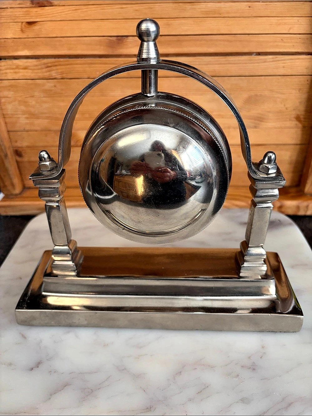 Silver Desk Clock - Picture 4 of 7